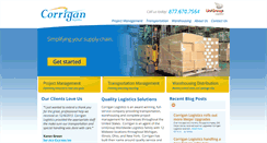 Desktop Screenshot of corriganlogistics.com